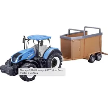 autíčko Bburago New Holland T7000 Tractor with HorseTrailer 1:32