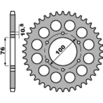Nářadí na motocykly Ocelová standardní zadní řetězová kola PBR 816 - 530 816.50.C45