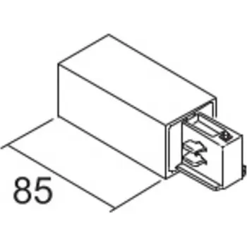 Bodové svítidlo Ivela napájení vpravo LKM DALI, černá, 3 fáze černý