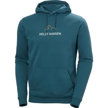 Pánská mikina Pánská Mikina HELLY HANSEN F2F ORGANIC COTTON HOODIE 2.0 63426_454 – Tyrkysová S