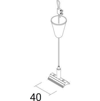 Lampička Ivela Závěs SQUARE 48 V, bílá, aretace, závěs 2 m bílá, ocelová