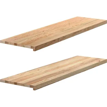 Parapet vidaXL Okenní parapety 2 ks neošetřené 140x40x2cm masivní dubové dřevo