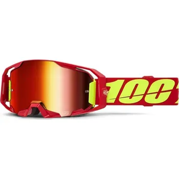 Motocyklové brýle Brýle - 100% ARmatic Red 2025 - Mirror Red Lens
