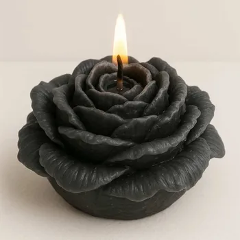 Svíčka Vonná svíčka Pivoňka | 70 g | Svíčkománie3D | Barva: Černá