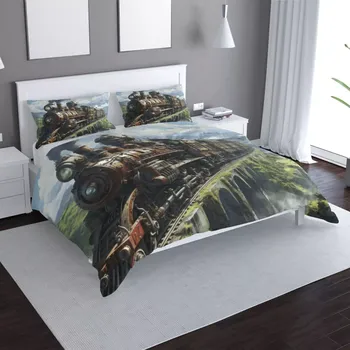 Povlečení Saténové povlečení Parní lokomotiva na viaduktu - Sablio - 140x200 / 90x70