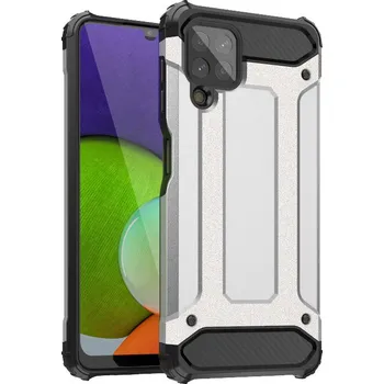 Pouzdro na mobilní telefon Hybrid Armor Case odolné pouzdro pro Samsung Galaxy A22 4G stříbrné