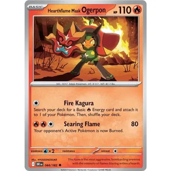 Karetní hra Hearthflame Mask Ogerpon 044/182 - Destined Rivals Typ karty: Non-Holo