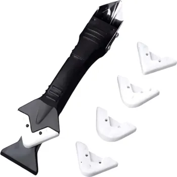 Sada nářadí 5 v 1 19 x 4 cm Kovová špachtle Odstraňovač silikonu Tmelící nástroj Odstraňovač spár Rohový škrabák Dokončovací špachtle