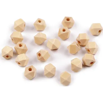 Dětské navlékací korálky Dřevěné korálky nelakované 8x8 mm, malé, přírodní sv.
