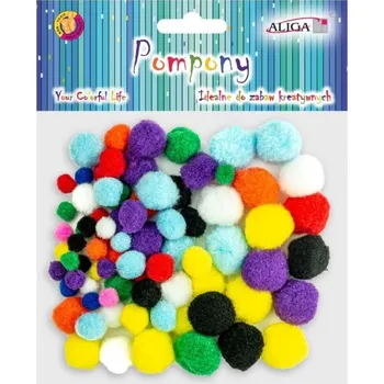 Bambulky plyšové 78ks mix barev, různé velikosti