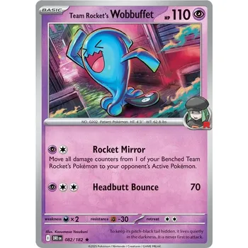 Sběratelská karetní hra Team Rocket's Wobbuffet 082/182 - Destined Rivals Typ karty: Holo