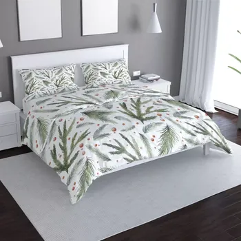 Povlečení Saténové povlečení Vůně jehličí - Sablio - 140x200 / 90x70