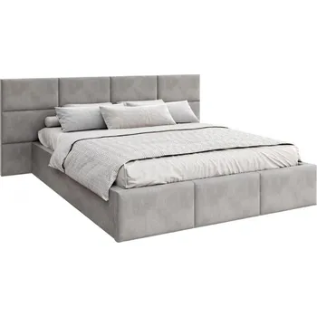 Postel Čalouněná postel DENVER 120x200 s kovovým zdvižným roštem ŠEDÝ