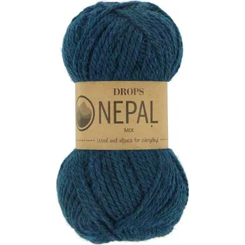 Příze Drops Nepal MIX 8905 petrolejově modrá