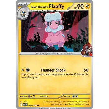 Karetní hra Team Rocket's Flaaffy 073/182 - Destined Rivals Typ karty: Reverse Holo