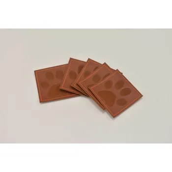 Štítek koženka, Tlapky HN-terra (E) (Štítky na oblečení)