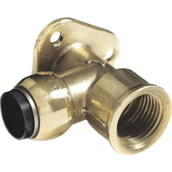 Fitinka Zásuvný fitink SharkBite nástěnné koleno mosaz 15 mm x 1/2" FI SBE121515FBP