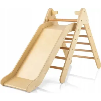 Dětská houpačka Dětská dřevěná sestava - Piklerův trojúhelník se skluzavkou 2v1 sestava