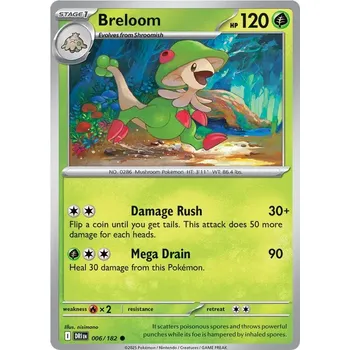 Sběratelská karetní hra Breloom 006/182 - Destined Rivals Typ karty: Non-Holo