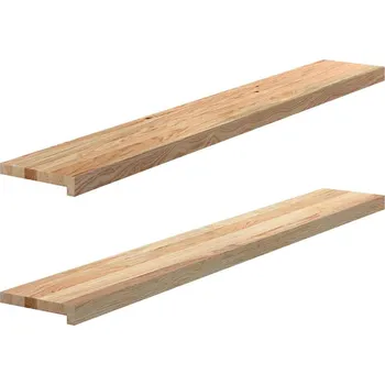 Parapet vidaXL Okenní parapety 2 ks neošetřené 140x20x2cm masivní dubové dřevo