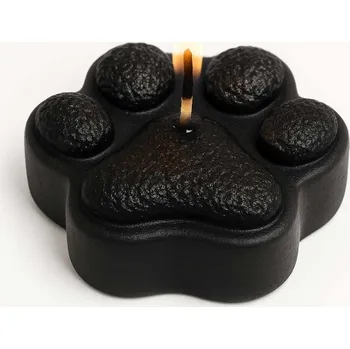 Svíčka Vonná svíčka Psí tlapička | 25 g | Svíčkománie3D | Barva: Černá