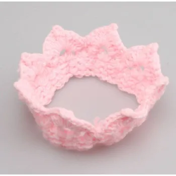 Čepice Dětská háčkovaná korunka A475 růžová