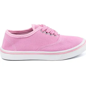 Dívčí tenisky Luxusní světle růžové dětské tenisky bez podpatku 35