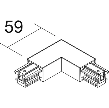 Lampička Ivela L-spojka SQUARE 48 V, bílá, ochranný vodič vlevo