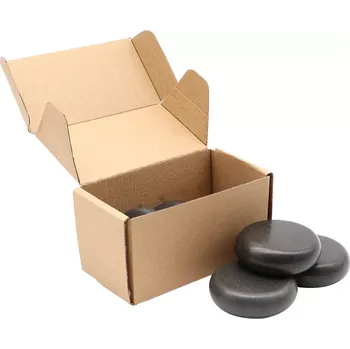 Masážní kámen VELVESA Sada velkých - kulatých masážních lávových kamenů 6ks