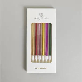 Dortová svíčka Dortisimo Svíčky Elegant barevné (6 ks)