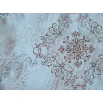 pudrová hedvábná šatovka 2748 kašmírový vzor