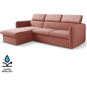 Obývací pokoj Malá sedací souprava SLIM | 179x235 cm | LEVÁ | 63 tmavě starorůžová | rozkládací + úložný prostor