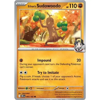 Sběratelská karetní hra Ethan's Sudowoodo 093/182 - Destined Rivals Typ karty: Reverse Holo