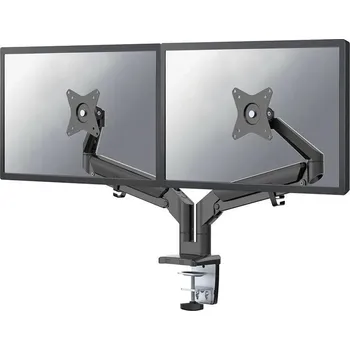 Monitor Neomounts DS70-810BL2/Držák displeje/na stůl/17-32"/svorka/VESA 100X100/nosn. 2x9kg/plyn. píst/ultra tenký/2 disp./černý