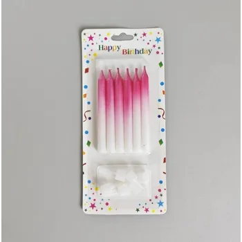 Dortová svíčka Dortisimo Svíčky Harmony růžovo-bílé (6 ks)