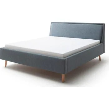 Postel Zelená/modrá čalouněná dvoulůžková postel bez roštu 160x200 cm Frieda – Meise Möbel ID_1431147