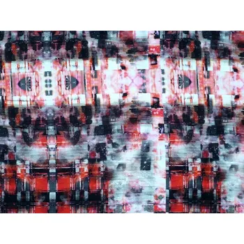 hedvábí 2484 růžový vzor