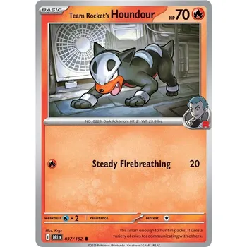 Karetní hra Team Rocket's Houndour 037/182 - Destined Rivals Typ karty: Non-Holo