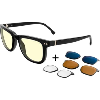 Monitor GUNNAR kancelářské/herní brýle CUPERTINO ONYX * jantarová/čirá/sluneční/jantarová MAX skla * BLF65/BLF35/BLF90/BLF98