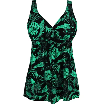 Dámské plavky Sisifa Green plavkové tankiny S136-25 5XL zelená