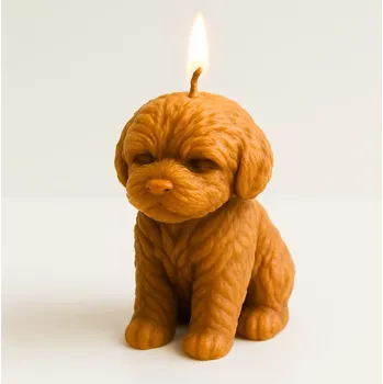 Svíčka Vonná svíčka Pes | 70 g | Svíčkománie3D | Barva: Hnědá