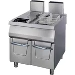 Maxima Fritéza Premium - 2 x 22 l - plynová - dvojitá - s vypouštěcím kohoutem - hloubka 90 cm