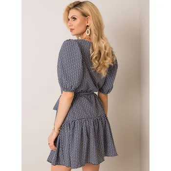 Dámské šaty Šaty LK SK 508151.34P tmavě modrá a červená 36