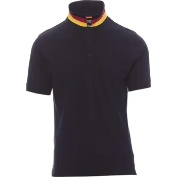 Pánské tričko Payperwear Polokošile Nation s vlajkou na vnitřní straně límečku Barva: modrá námořní - Německo, Velikost: S