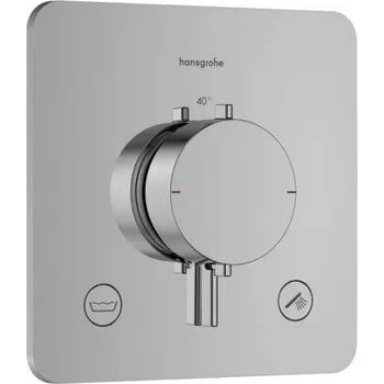 Vodovodní baterie HANSGROHE - Ecostat Comfort Q Termostatická baterie pod omítku, pro 2 spotřebiče, chrom 33717000