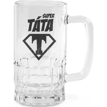 Gravírování Skleněný ČIRÝ korbel/krýgl ke DNI OTCŮ - více motivů