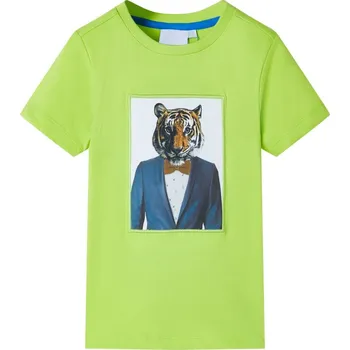 Dětské tričko s krátkým rukávem limetkové 128