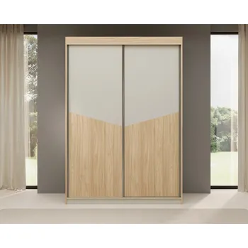 Šatní skříň ADRK Šatní skříň posuvná ATSON OGB, dub/šedobéžová Šířka (cm): 150