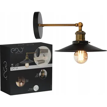 Nástěnné svítidlo Nástěnné svítidlo Edo černé, zlaté E27 60 W