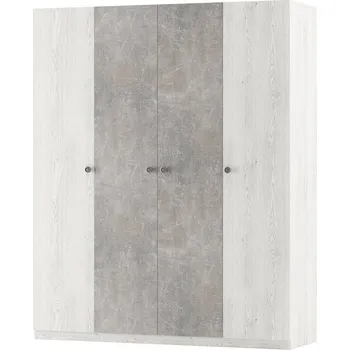 Šatní skříň GRANUM šatní skříň 4D, light artwood/industrial